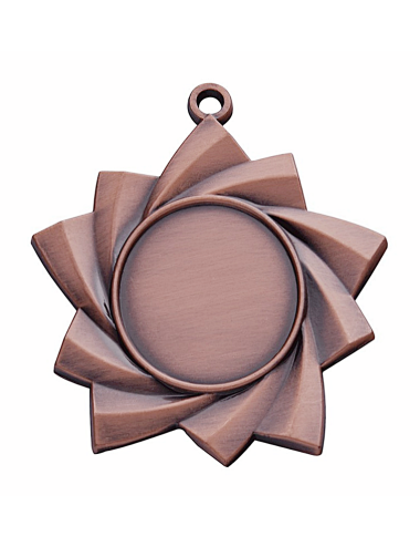 MDX46-B  Medal brązowy z miejscem na wklejkę, średnica R-50mm insert-25mm, grubość 2mm, ZNAL, color BRONZE (code NO.417)