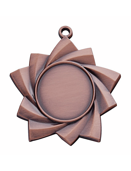 MDX46-B  Medal brązowy z miejscem na wklejkę, średnica R-50mm insert-25mm, grubość 2mm, ZNAL, color BRONZE (code NO.417)