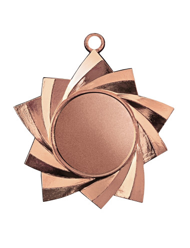 MDX46-B  Medal brązowy z miejscem na wklejkę, średnica R-50mm insert-25mm, grubość 2mm, ZNAL, color BRONZE (code NO.417)