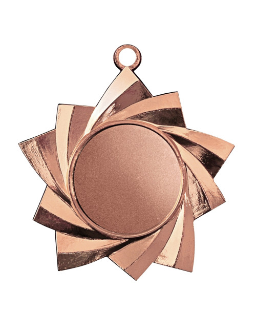 MDX46-B  Medal brązowy z miejscem na wklejkę, średnica R-50mm insert-25mm, grubość 2mm, ZNAL, color BRONZE (code NO.417)