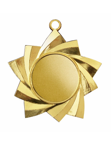 MDX46-G  Medal złoty z miejscem na wklejkę, średnica R-50mm insert-25mm, grubość 2mm, ZNAL, color GOLD (code NO.417)