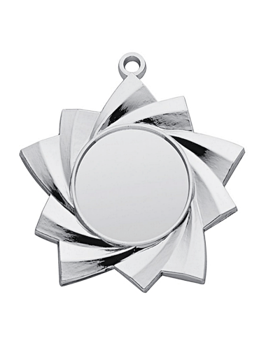 MDX46-S  Medal srebrny z miejscem na wklejkę, średnica R-50mm insert-25mm, grubość 2mm, ZNAL, color SILVER (code NO.417)