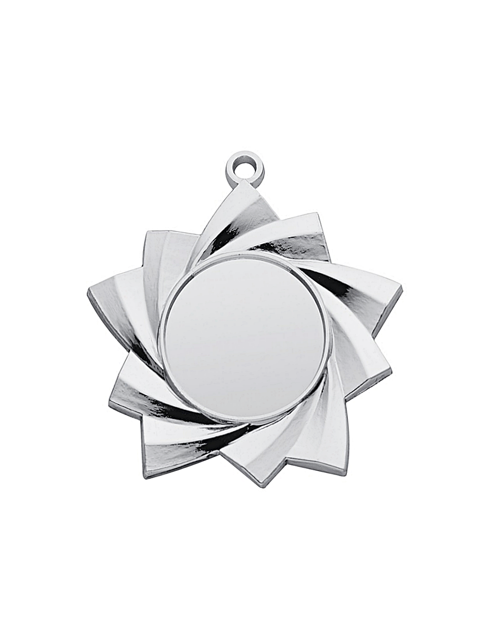 MDX46-S  Medal srebrny z miejscem na wklejkę, średnica R-50mm insert-25mm, grubość 2mm, ZNAL, color SILVER (code NO.417)