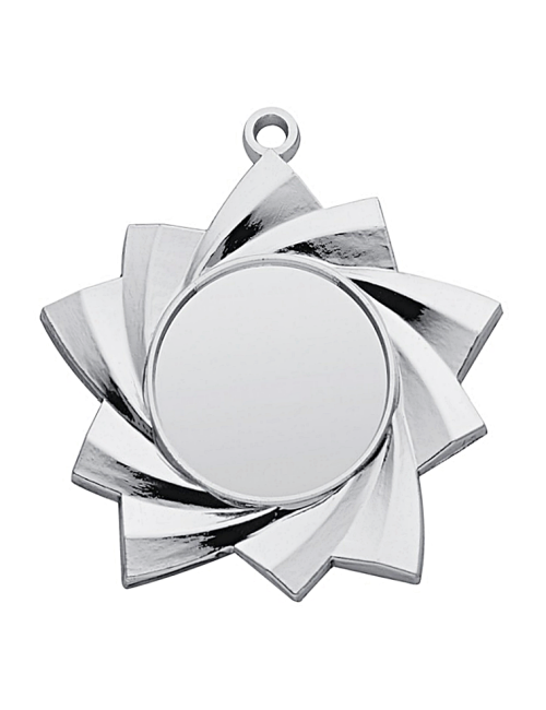 MDX46-S  Medal srebrny z miejscem na wklejkę, średnica R-50mm insert-25mm, grubość 2mm, ZNAL, color SILVER (code NO.417)