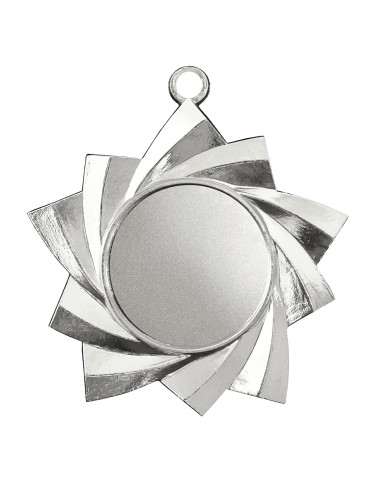 MDX46-S  Medal srebrny z miejscem na wklejkę, średnica R-50mm insert-25mm, grubość 2mm, ZNAL, color SILVER (code NO.417)