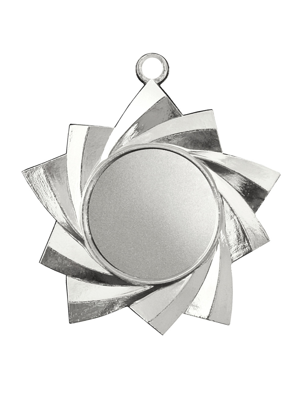 MDX46-S  Medal srebrny z miejscem na wklejkę, średnica R-50mm insert-25mm, grubość 2mm, ZNAL, color SILVER (code NO.417)