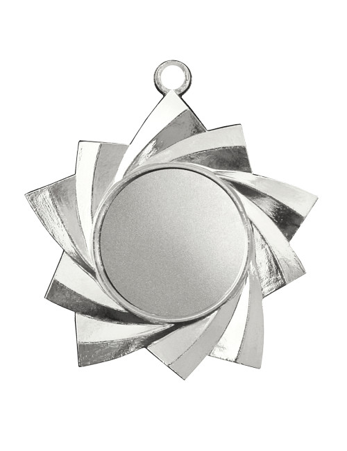 MDX46-S  Medal srebrny z miejscem na wklejkę, średnica R-50mm insert-25mm, grubość 2mm, ZNAL, color SILVER (code NO.417)