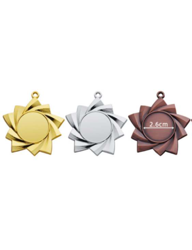 MDX46-S  Medal srebrny z miejscem na wklejkę, średnica R-50mm insert-25mm, grubość 2mm, ZNAL, color SILVER (code NO.417)