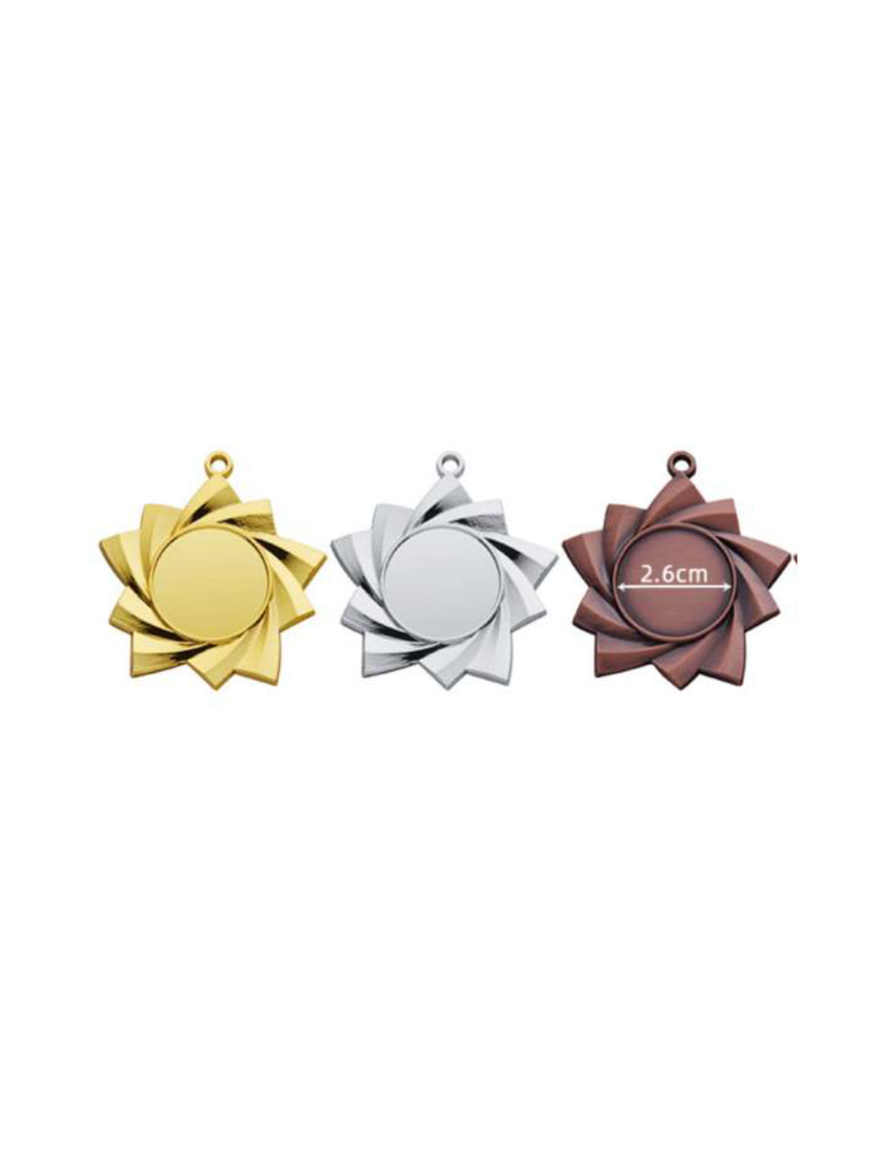 MDX46-S  Medal srebrny z miejscem na wklejkę, średnica R-50mm insert-25mm, grubość 2mm, ZNAL, color SILVER (code NO.417)