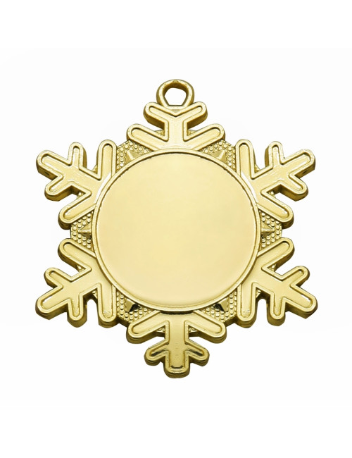 MDX47-B  Medal  SNOW z miejscem na wklejkę, kolor brązowy - średnica 50mm