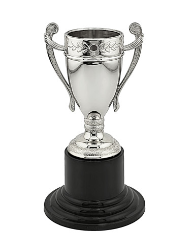 MDX501-S  - Medal - MINI statuetka PUCHAR , kolor srebrny, H-102mm, insert 50mm