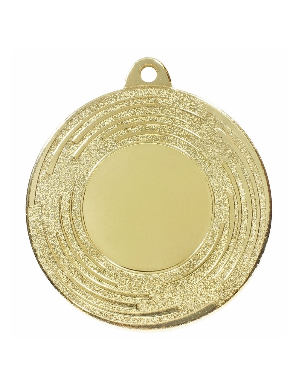 MDX600-G  medal stalowy OGÓLNY insert 25mm, kolor złoty, średnica 50mm, grubość 2mm / bez wstążki