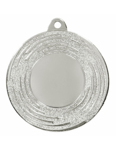 MDX600-S  medal stalowy OGÓLNY insert 25mm, kolor srebrny, średnica 50mm, grubość 2mm / bez wstążki