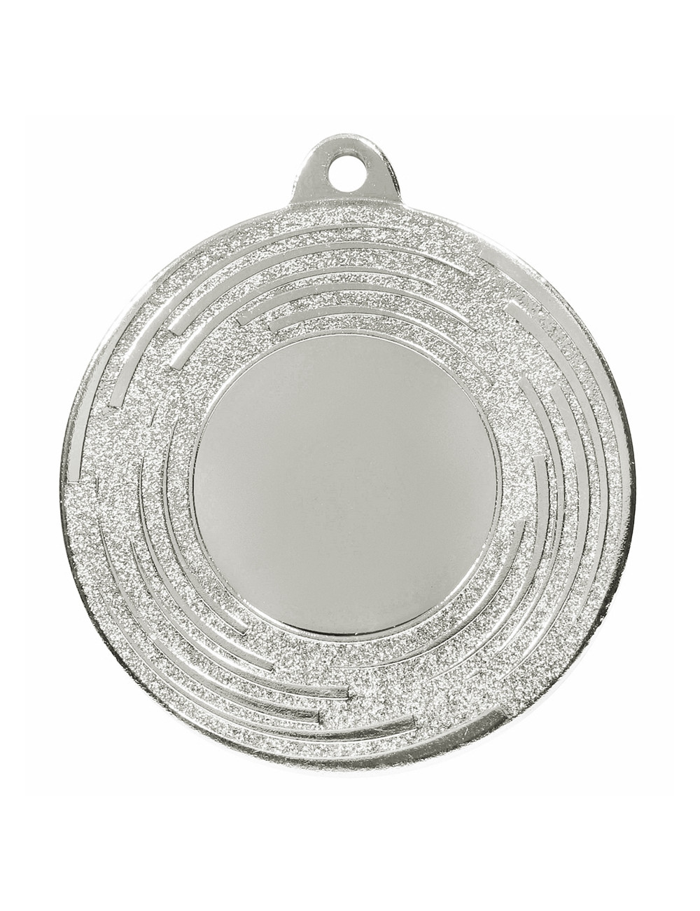 MDX600-S  medal stalowy OGÓLNY insert 25mm, kolor srebrny, średnica 50mm, grubość 2mm / bez wstążki
