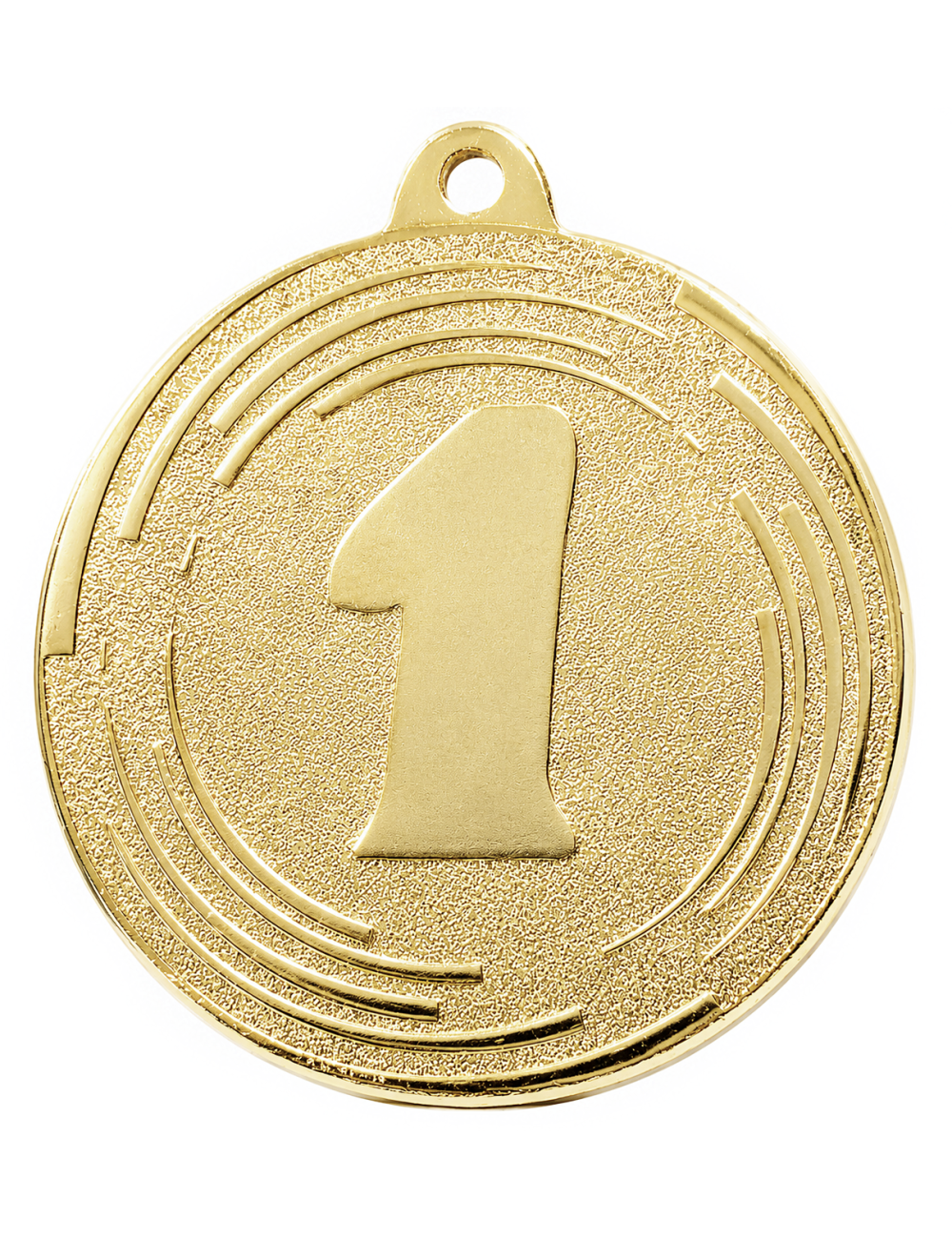 MDX601-G  medal stalowy 1 MIEJSCE, kolor złoty, średnica 50mm, grubość 2mm
