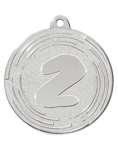 MDX602-S  medal stalowy 2 MIEJSCE, kolor srebrny, średnica 50mm, grubość 2mm