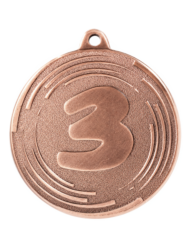 MDX603-B  medal stalowy 3 MIEJSCE, kolor brązowy, średnica 50mm, grubość 2mm