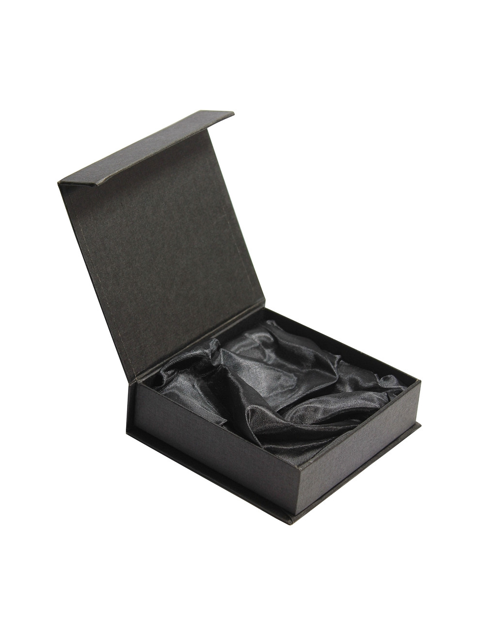 B130-BLACK BOX - (100 szt)  Etui na medal 50/60/70/80mm - wnętrze-atłas, kolor czarny, rozmiar 105x105x30 mm