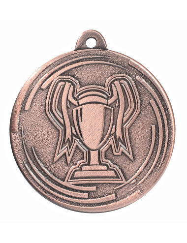 MDX604-B  medal stalowy PUCHAREK, kolor brązowy, średnica 50mm, grubość 2mm
