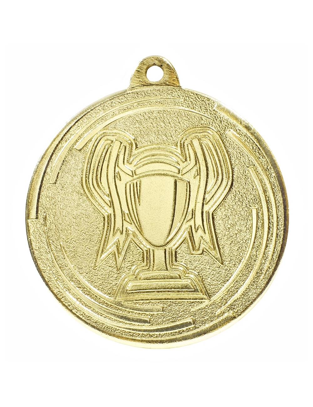 MDX604-G  medal stalowy PUCHAREK, kolor złoty, średnica 50mm, grubość 2mm