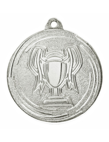 MDX604-S  medal stalowy PUCHAREK, kolor srebrny, średnica 50mm, grubość 2mm