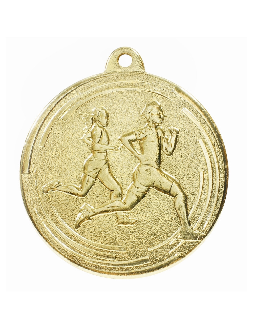 MDX606-G  medal stalowy BIEGI, kolor złoty, średnica 50mm, grubość 2mm