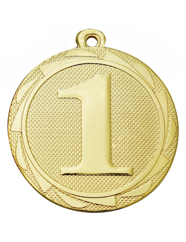 MDX701-G medal stalowy 1 MIEJSCE, kolor złoty, średnica 45mm, grubość 2mm