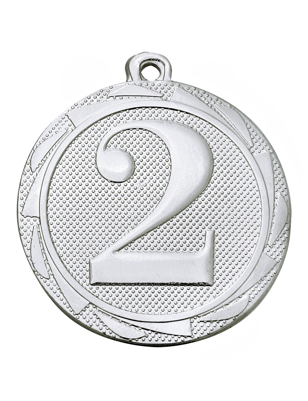 MDX702-S medal stalowy 2 MIEJSCE, kolor srebrny, średnica 45mm, grubość 2mm