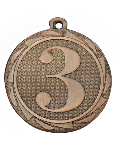 MDX703-B medal stalowy 3 MIEJSCE, kolor brązowy, średnica 45mm, grubość 2mm