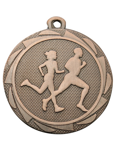 MDX704-B medal stalowy BIEGI, kolor brązowy, średnica 45mm, grubość 2mm