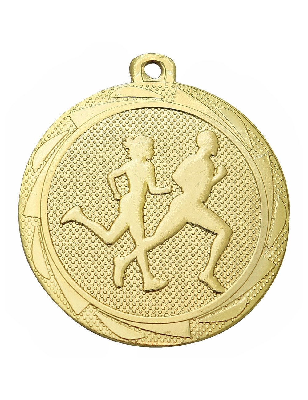 MDX704-G medal stalowy BIEGI, kolor złoty, średnica 45mm, grubość 2mm