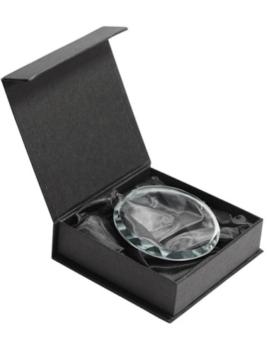 B130-BLACK BOX - (100 szt)  Etui na medal 50/60/70/80mm - wnętrze-atłas, kolor czarny, rozmiar 105x105x30 mm