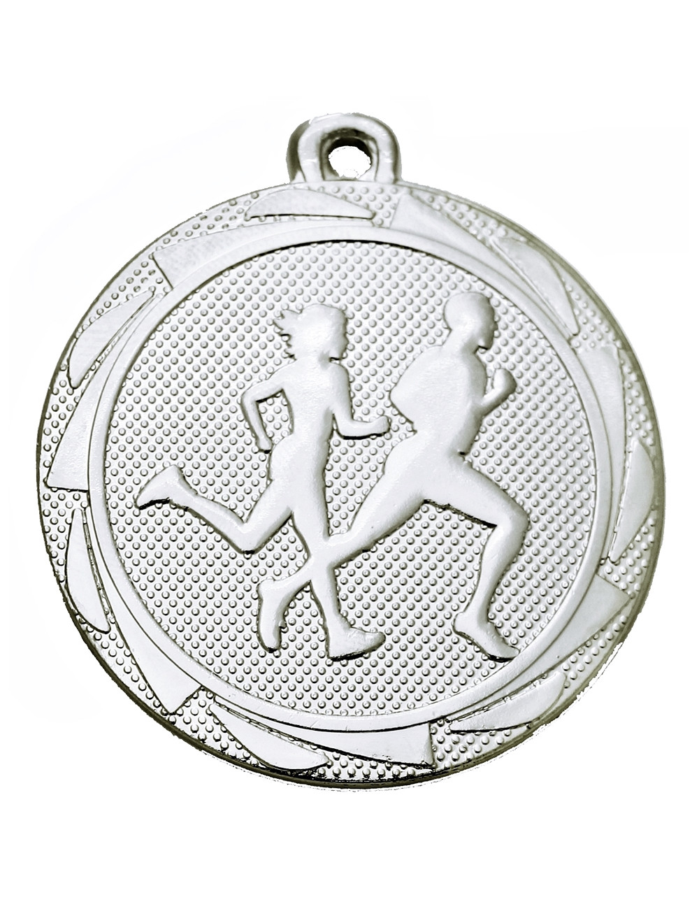 MDX704-S medal stalowy BIEGI, kolor srebrny, średnica 45mm, grubość 2mm