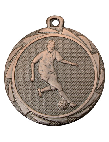 MDX710-B medal stalowy PIŁKA NOŻNA, kolor brązowy, średnica 45mm, grubość 2mm
