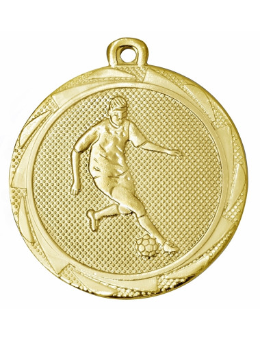 MDX710-G medal stalowy PIŁKA NOŻNA, kolor złoty, średnica 45mm, grubość 2mm