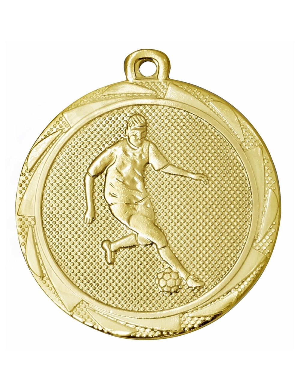 MDX710-G medal stalowy PIŁKA NOŻNA, kolor złoty, średnica 45mm, grubość 2mm