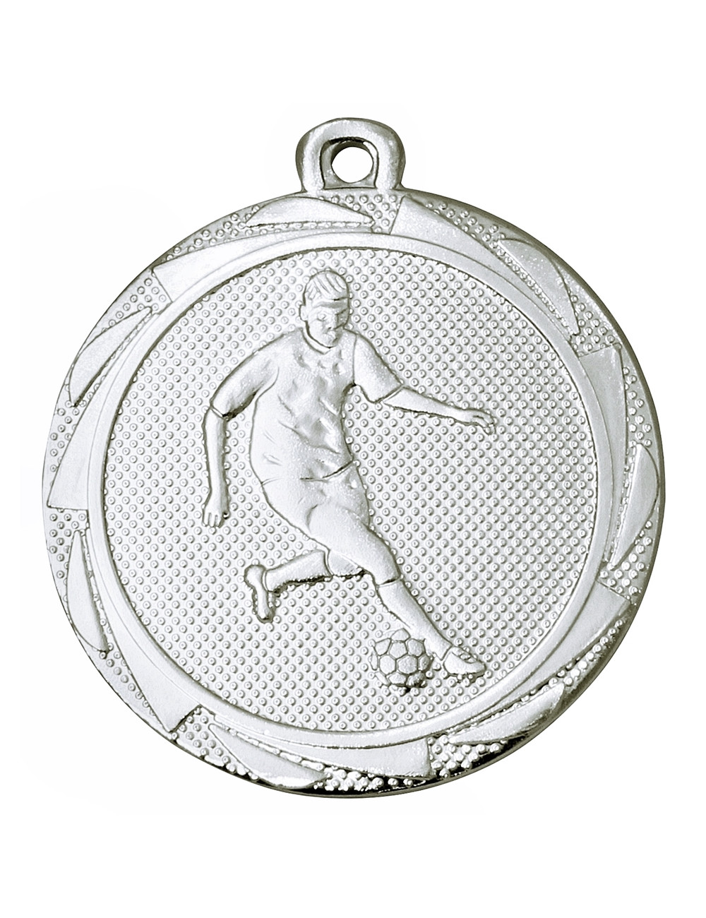 MDX710-S medal stalowy PIŁKA NOŻNA, kolor srebrny, średnica 45mm, grubość 2mm