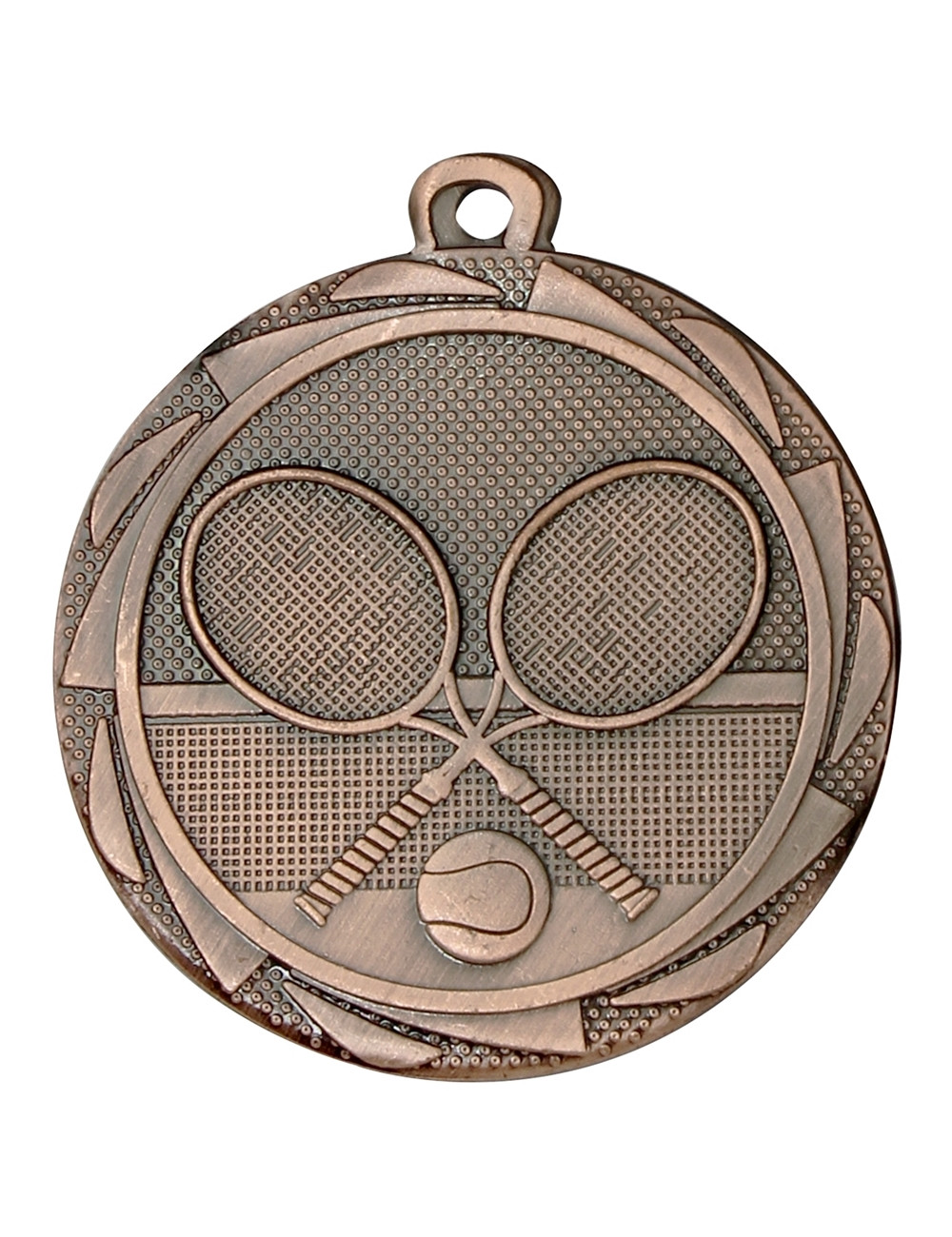 MDX713-B medal stalowy TENIS ZIEMNY, kolor brązowy, średnica 45mm, grubość 2mm