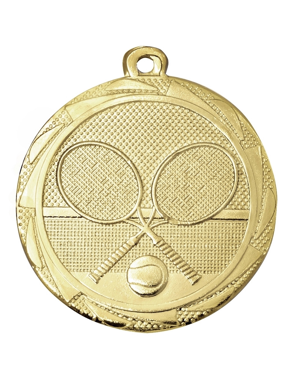 MDX713-G medal stalowy TENIS ZIEMNY, kolor złoty, średnica 45mm, grubość 2mm