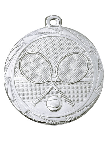 MDX713-S medal stalowy TENIS ZIEMNY, kolor srebrny, średnica 45mm, grubość 2mm