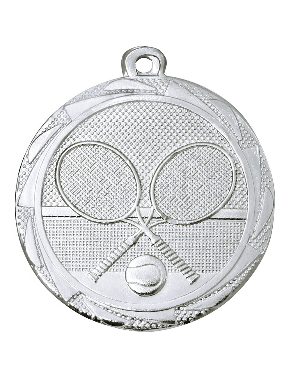 MDX713-S medal stalowy TENIS ZIEMNY, kolor srebrny, średnica 45mm, grubość 2mm