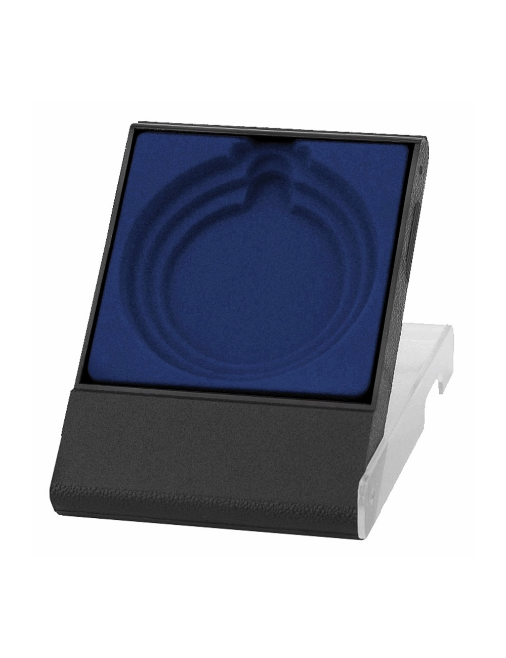 B150-BLUE - BOX  Etui na medal 50/60/70mm - kolor czarno-granatowy, wym. 84x116 mm