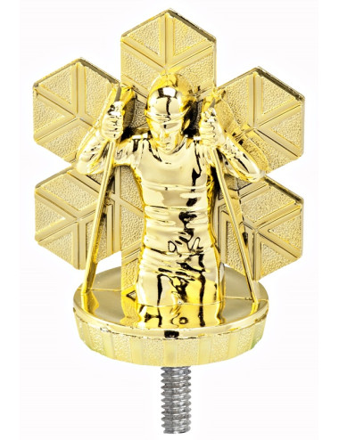 PX045-G   Figurka plastikowa - narciarstwo - bieg - wysokość H-80mm, W-60mm