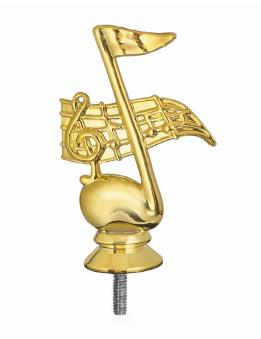 PX199-G   Figurka plastikowa NUTKA / MUZYKA muzyka. kolor złoty, wysokość H-105mm (HR-F-037)