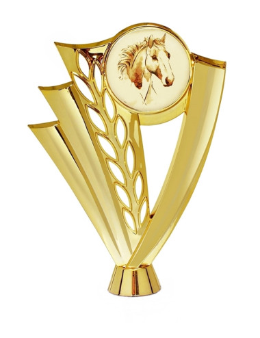 PX200-G  Statuetka plastikowa ogólna - Plastich holder GOLD, wymiar H-170mm, insert 50mm (HR-F-050) (wklejka aluminiowa na zdjęc