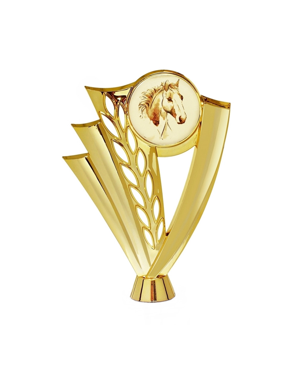 PX200-G  Statuetka plastikowa ogólna - Plastich holder GOLD, wymiar H-170mm, insert 50mm (HR-F-050) (wklejka aluminiowa na zdjęc