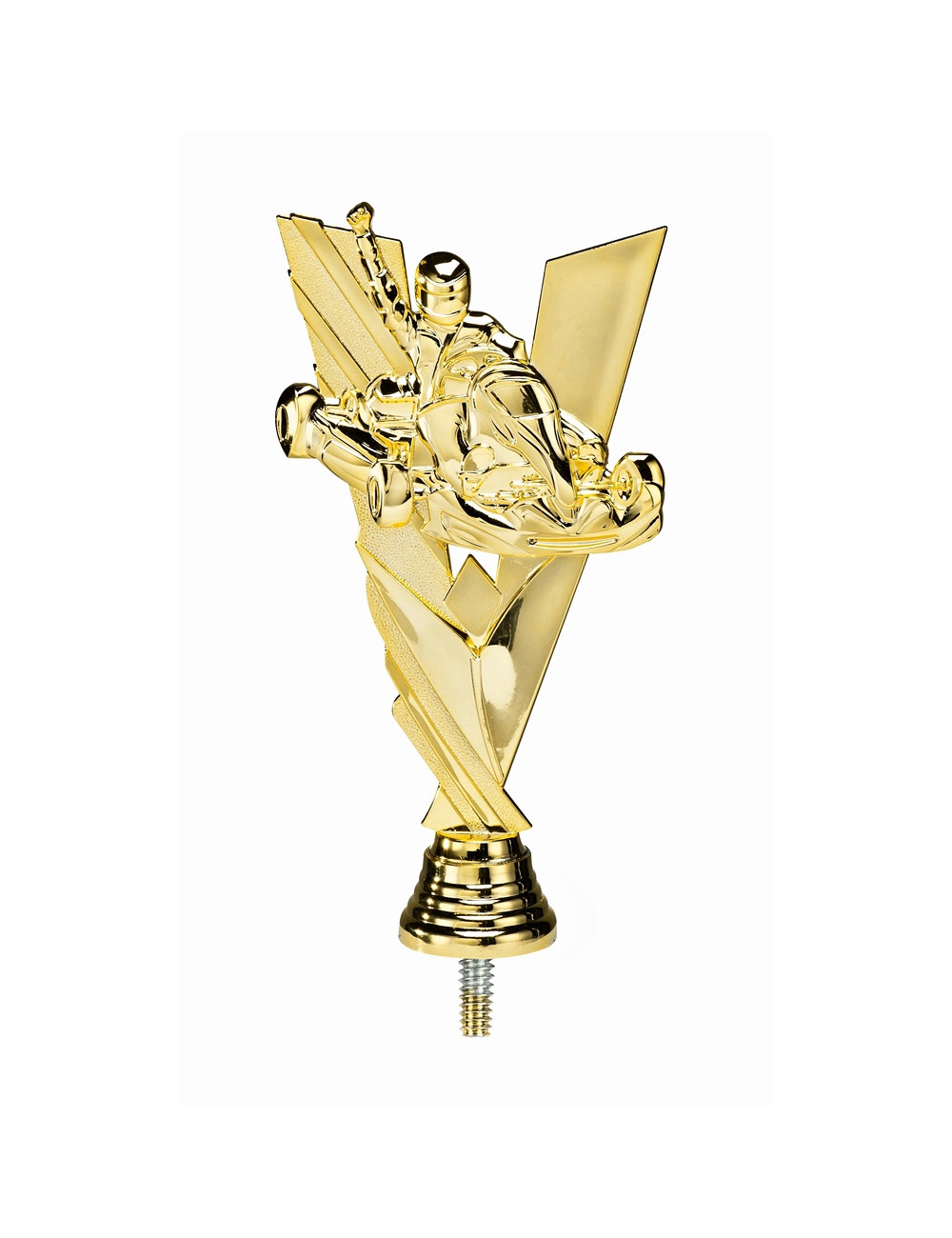 PX392-G  Figurka plastikowa KARTING, kolor złoty, wysyokość H-190mm, W-95mm