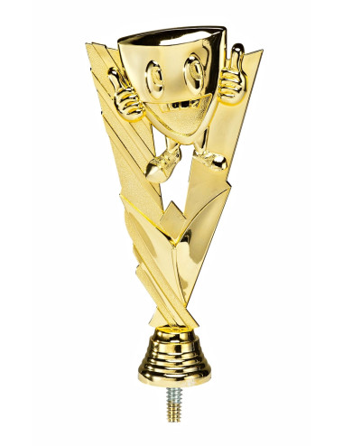 PX397-G  Figurka plastikowa HAPPY, kolor złoty, wysyokość H-190mm, W-95mm