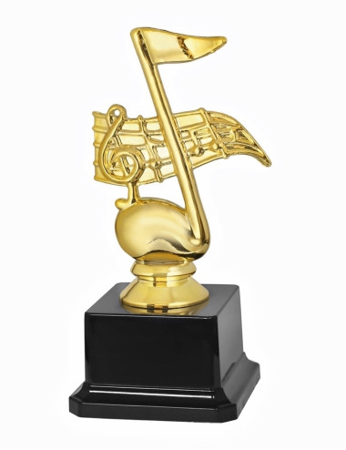 Q199-G   Statuetka NUTKA na postumencie - kolor złoto-czarny  H-145mm (tab. 44x25 mm / GBX05)