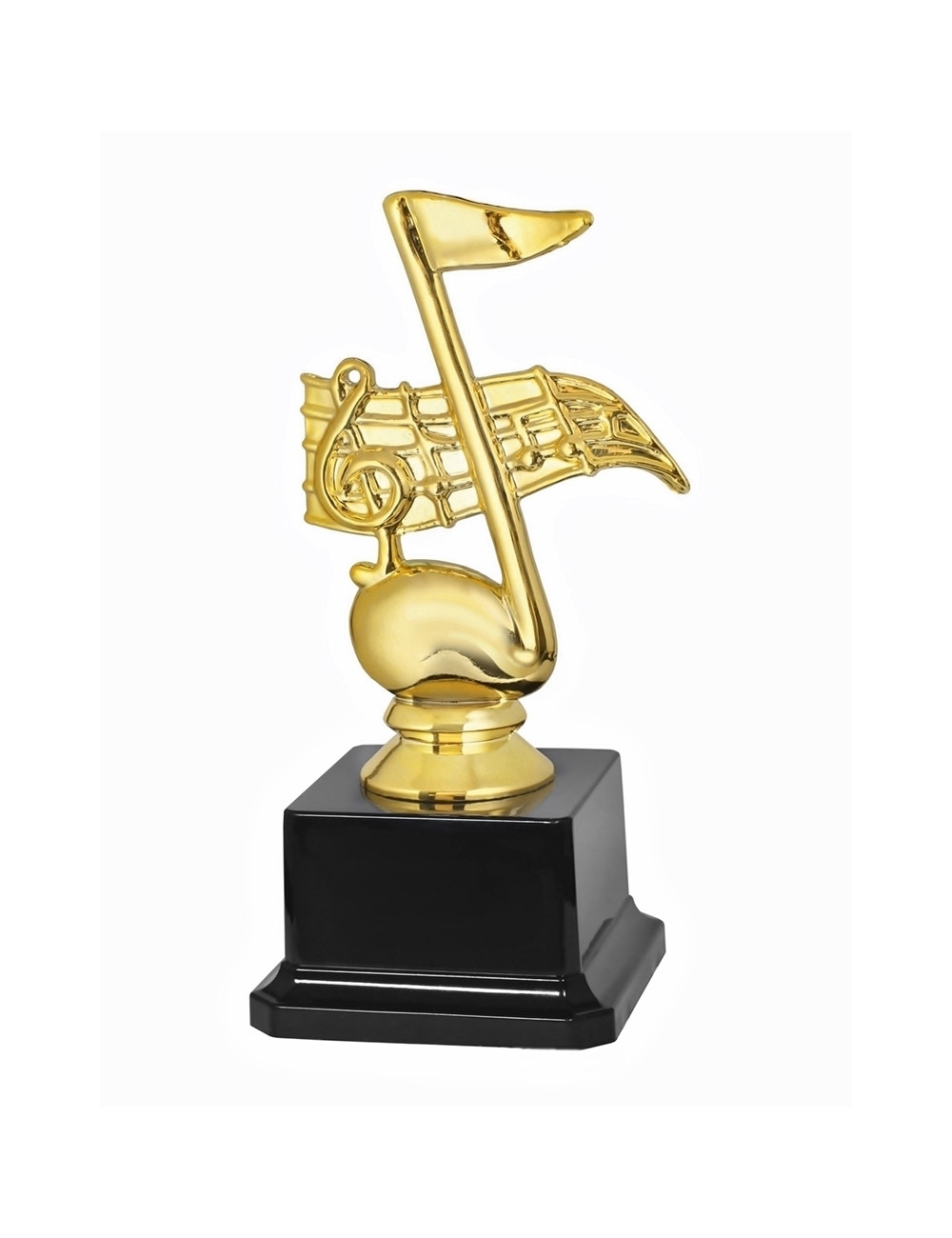 Q199-G   Statuetka NUTKA na postumencie - kolor złoto-czarny  H-145mm (tab. 44x25 mm / GBX05)
